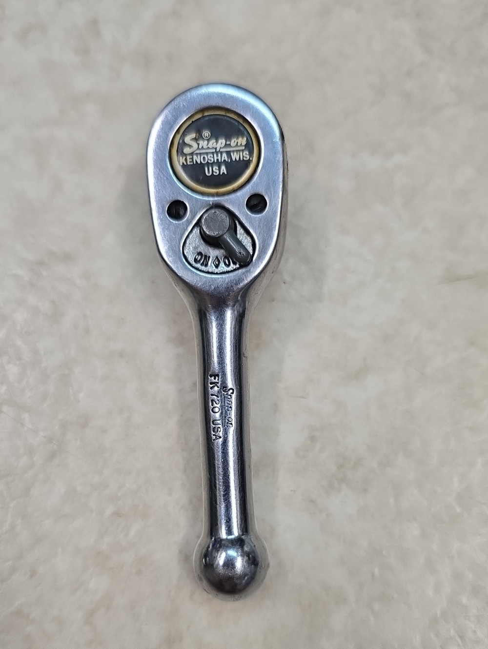 Vintage Snap-On F720 ⅜" Drive Stubby Ratchet